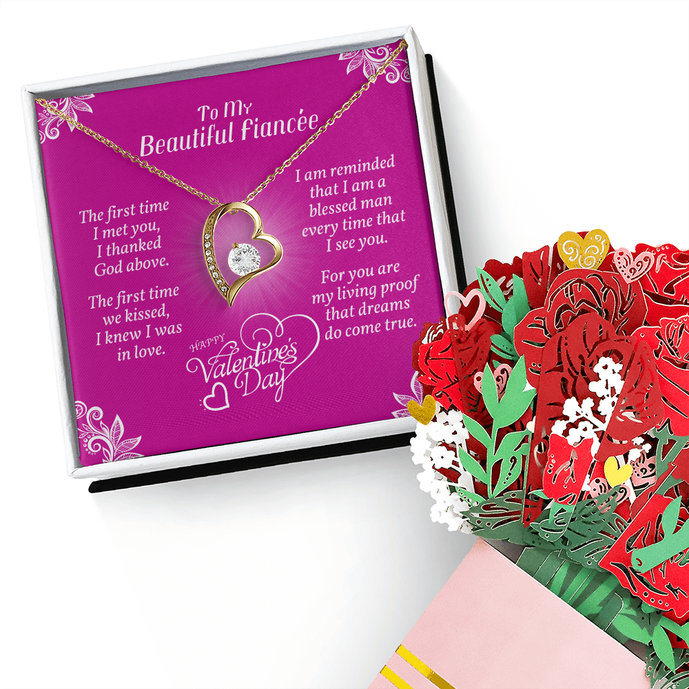 To My Future Wife Necklace With Heartfelt Message & Elegant Box, Valentines Gifts For Her, Sentimental Jewelry Gift For Bride to be, Fiance, Soulmate On Birthday, Anniversary Present For Wife, I Love You Always & Forever