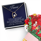 To My Fiancee Necklace, You're the One, Gift for Fiancee, Future Wife Valentine's Day, Forever Love Necklace & Sweetest Devotion Flower Bouquet, Romantic Gifts for Her, Anniversary and Christmas Gift Ideas, Soulmate On Birthday