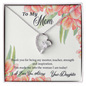 To My Mother Mom Necklace Gifts Jewelry, Forever Love Necklace Gifts for Mom Mother from Daughter, Appreciation Mom Jewelry Necklace with Message Card Present, Mom Necklace, Mother Necklace, Mom Gift,  Birthday Gifts for Mom, Jewelry for Mom