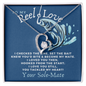 To My Wife Necklace Anniversary Gift For Wife - To My Reel Love Necklace - Your Solemate - Fishing Fisherman Necklace - Gift for wife - Anniversary for Wife
