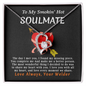 To My Smokin' Hot Soulmate Love Always Your Welder - To My Queen - To My Wife Necklace Anniversary Gift For Wife - To My Wife Necklace With Message Card