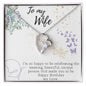 To My Wife Necklace - Gift for Wife Birthday Marriage - Happy Birthday My Love - Best Birthday Gift for her - Necklace Gift for newly married couple - Gift for her
