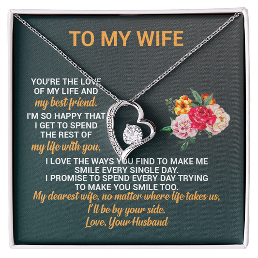 To My Wife Love Your Husband Necklace - To My Wife Necklace From Husband - To My Soulmate Necklace For Women - Necklace For Wife From Husband - To My Wife Necklace From Husband