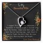 Gift For My Wife, Romantic Wife Gift, Wife Birthday Surprise, Romantic Gift for Wife, White Gold Pendant, To My Wife Necklace With Message Card, Wife Birthday Gift, Love Symbol  Neckless for wifey