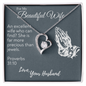 For My Beautiful Wife Love Your Husband, To My Wife Necklace, Valentines Day Gifts For Wife, Wife Birthday Gift, Anniversary Gift For Wife from Husband, Necless Gift for your Honourable soulmate