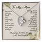 To My Loving Mom Necklace I Love You Mom Forever Love Necklace Gifts From Daughter Mom's Birthday Gift Mother's Day Gift Jewelry with Message Card and Gift Box, Appreciation Mom Jewelry Necklace with Sentimental Message Card Present