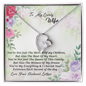 Love knot Pendant Necklace  - Message card for wife - To My Love Wife Necklace - Love your husband lathan - Love Your Husband Lathan