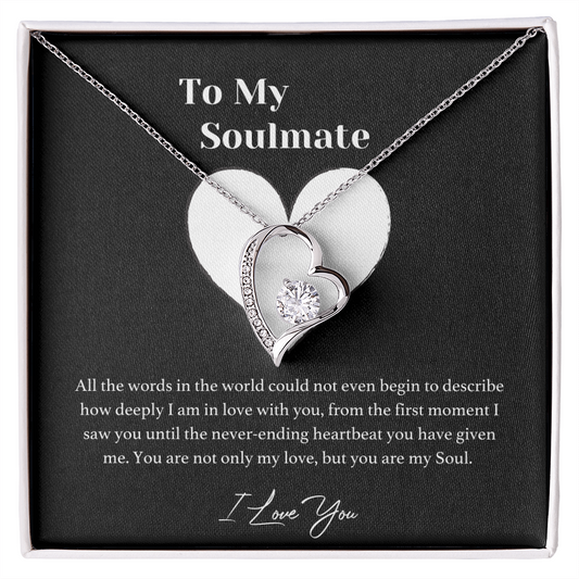 To My Wife Necklace From Husband - to My Soulmate Necklace for Women - My Soulmate, Love You - Necklace - Gift for My Wife -  Romantic Wife Gift - Gift for Soulmate