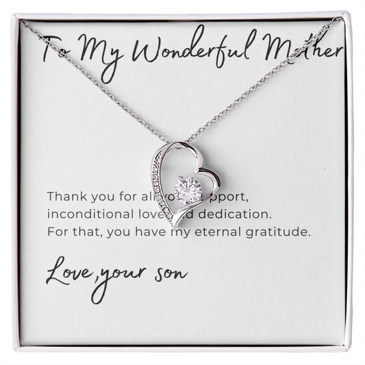 Gifts for Mother, Mom Necklace, Mother Necklace, Jewelry for Mom, Mother's Day Gift, Forever Love Necklace for Women Grandma Aunt Stepmother Sister Mom Gifts Jewelry Mothers Anniversary Jewelry Gifts for Women Birthday Unique Necklace