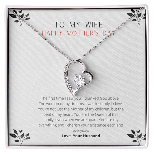 To My Wife - Woman of My Dreams - Necklace - Happy Morther's day - Anniversary Gift For Wife from Husband - Wife Gift - Wife Necklace - Romantic message card for her