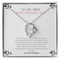 To My Wife - Woman of My Dreams - Necklace - Happy Morther's day - Anniversary Gift For Wife from Husband - Wife Gift - Wife Necklace - Romantic message card for her