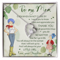 To My Mom I will always be your Little Girl, Love Your Daughter Gifts, To My Loving Mom Necklace I Love You Mom Knot Pendant Necklace Gifts From Daughter Mom's Birthday Gift Mother's Day Gift Jewelry with Message Card and Gift Box
