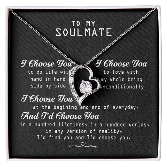 To My Soulmate - Alluring Necklace - Gift for Wife - Necklace for Wife - Gold Necklace for soulmate - To My Wife Necklace From Husband - Necklace for Sweet Heart