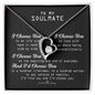 To My Soulmate - Alluring Necklace - Gift for Wife - Necklace for Wife - Gold Necklace for soulmate - To My Wife Necklace From Husband - Necklace for Sweet Heart