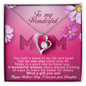 Mothers Day Gifts for Mom Grandma Heart Necklace Gifts for Daughter Granddaughter, To My Wonderful Mother Mom Necklace Gifts Jewelry, Birthday Gifts for Mom, To My Mom Necklace Gifts Meaningful Gift to Mom from Daughter Kids Without You There Is No Me