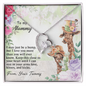 To My Mommy From Your Tummy Ryan Giraffe - To My Mom Necklace - Mother's Day Gift -  Love Message Gift for Mother -  14K White Gold 18K Yellow Gold Plating Saying Birthday Heart Necklace