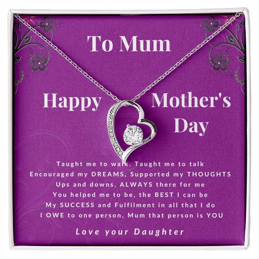 Mother Gifts, Appreciation Mom Jewelry Necklace with Sentimental Message Card Present (To My Loving Mom, Forever Love Necklace), Mom Necklace, Mother Necklace, Mom Gift, Gift from Daughter, Jewelry for Mom, Mother's Day Gift, Gifts for Women