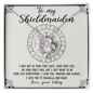 To My Shieldmaiden Necklace - Love Your Viking - Necklace for warrior woman - Gift for soulmate - Romantic message card for wife - Love for wife - Diamond Necklace for soulmate