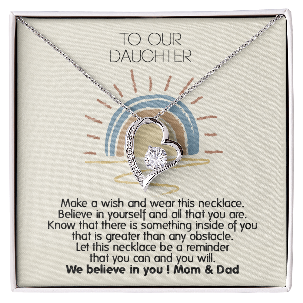 To Our Daughter Necklace From Mom With Heartfelt Message & Elegant Box Gifts From Dad, Beautiful Jewelry Gift On Graduation Birthday 2026