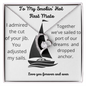 To My Smokin' Hot First Mate - Admired Your Jib Forever Love Necklace - To My Wife Necklace From Husband - To My Queen - To My Wife Necklace Anniversary Gift For Wife