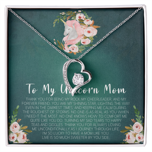 To My Unicorn Mom Necklace - Mother's Day Necklace, Birthday Gift For Mom, Mothers Day Gift, Mom Necklace For Women New Mom Gifts Birthday Christmas Gifts With Heartfelt Message & Lighted Box, Mother Necklace, Mom Gift, Jewelry for Mom