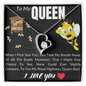 To My Queen - Forever Love Necklace - To My Queen bee - To My Wife Necklace Anniversary Gift For Wife - Birthday Gift For Wife - Gift For Wife - Necklace For Wife - I  love you