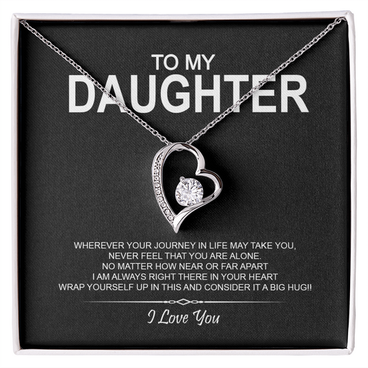 To My Daughter Meaningful Message Card Jewelry Gift for Daughter's Birthday 2026 or Graduation, Thoughtful for Her from Mom Dad Mama Papa Daddy Mommy, Elegant Necklaces with Sentimental Message
