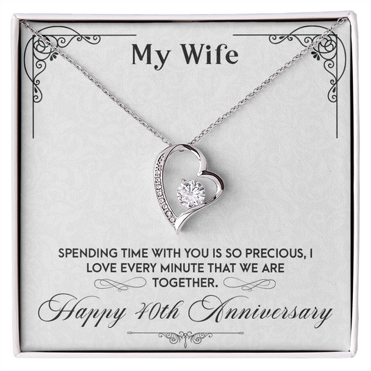 My Wife Every Minute 40th Anniversary Peas Pod Necklace - Anniversary Gift For Wife from Husband, Wife Gift, Wife Necklace - Couple Necklace Set - Customize Couple Necklace