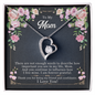 Mother Gifts, Appreciation Mom Jewelry Necklace with Sentimental Message Card Present (To My Loving Mom, Forever Love Necklace), Mom Necklace, Mother Necklace, Mom Gift, Gift from Daughter, Jewelry for Mom, Mother's Day Gift Ideas