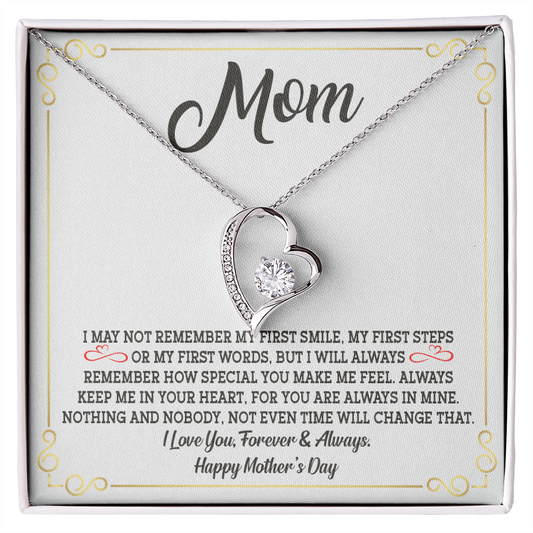 Mom Necklace with Forever Love Necklace from Daughter Son Mother Necklaces Jewelry Birthday Gifts for Mom, Mother's Day Gift for Mom from Son, Unique Moms Birthday Gift Ideas