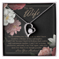 To My Wife Wedding Anniversary Gift - To My Wife Necklace With Message Card - Anniversary Gift For Wife - To My Queen - To My Wife Necklace Anniversary Gift For Wife