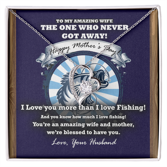 The One Who Never Got Away - Mother's Day Necklace - To My Wife Necklace From Husband - To My Soulmate Necklace For Women - Valentines Day Gifts For Wife - Wife Birthday Gift Necklace