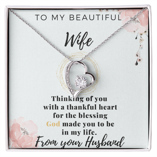 To My Beautiful Wife - Love From Your Husband - Gift for Wife Birthday - To My Beautiful Wife - Love From Your Husband - Gift for Wife Birthday - Couple Necklace Set -Friendship Necklaces - Customize Couple Necklace