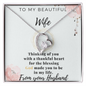 To My Beautiful Wife - Love From Your Husband - Gift for Wife Birthday - To My Beautiful Wife - Love From Your Husband - Gift for Wife Birthday - Couple Necklace Set -Friendship Necklaces - Customize Couple Necklace