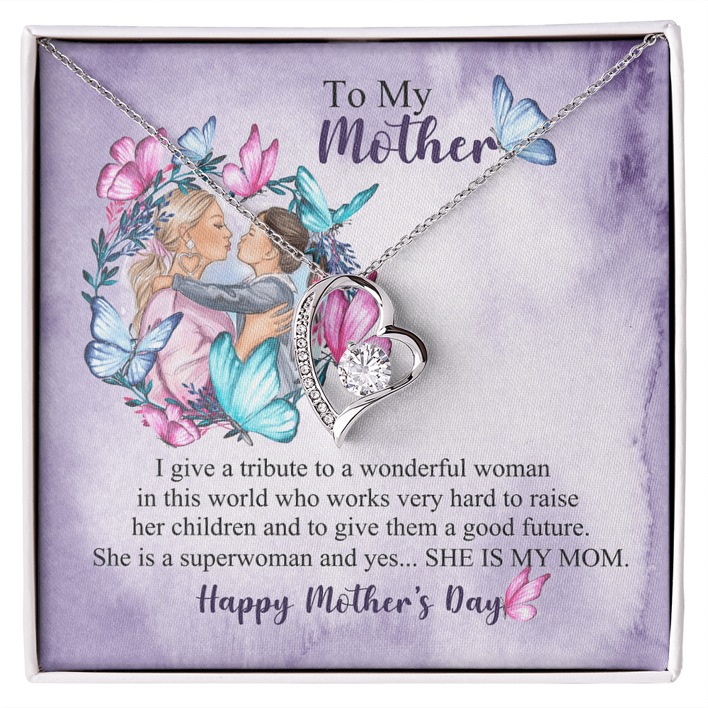 Mom Necklace Gift from Daughter, Birthday Gift Card Necklace From Son, Unique Personalized Gift for Mommy, Mothers Day Jewelry for Her