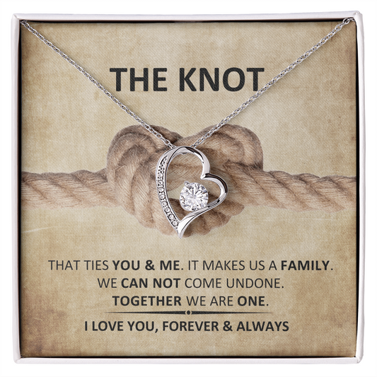 True Lover's Knot Necklace - I Love You Forever & Always - To My Wife Necklace From Husband - To My Soulmate Necklace For Women - A necklace that connect both - Couple Best Gift - Wadding Gift for her