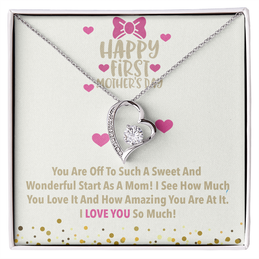 Happy First Mother's Day! I Love You So Much! - To Wife Necklace - Gift for Wife - Mother's Day Gift - wife gift from  future husband - Anniversary Gift For Wife - Gifts For Her - Birthday Gifts For Wife - Best mother Gift for her