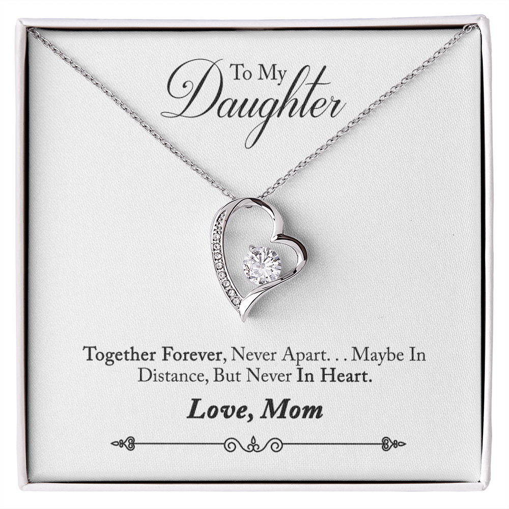 To My Daughter Meaningful Message Card Jewelry Gift for Daughter's Birthday 2026 or Graduation, Thoughtful for Her from Mom, Elegant Necklaces with Sentimental Message