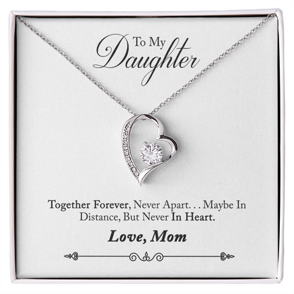 To My Daughter Meaningful Message Card Jewelry Gift for Daughter's Birthday 2026 or Graduation, Thoughtful for Her from Mom, Elegant Necklaces with Sentimental Message