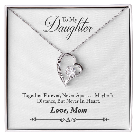 To My Daughter Meaningful Message Card Jewelry Gift for Daughter's Birthday 2026 or Graduation, Thoughtful for Her from Mom, Elegant Necklaces with Sentimental Message