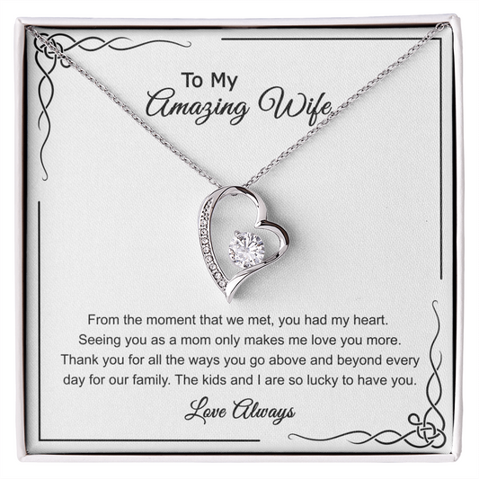 To My Amazing Wife Love Always - to My Wife Necklace - Valentines Day Gifts for Wife - Necklace With Love Message for Wife - Gift for Her - Personalizes Jewelry - Handmade Jewelary for Wife