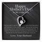To My Loving Wife Mother's Day Necklace - Happy Mother's day Gift for her - Romantic message card for wife - Love knot - Wife Gift from husband