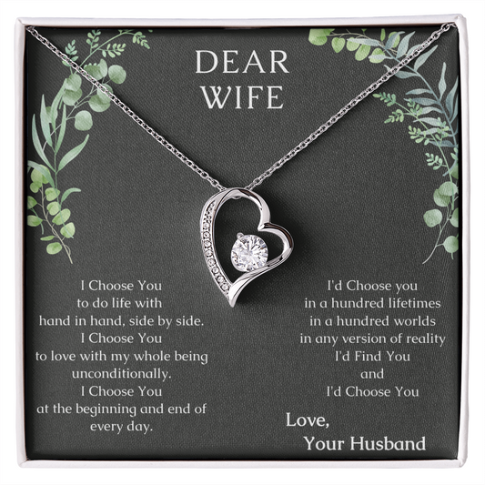 Valentines Day Gifts For Wife, Wife Birthday Gift, Anniversary Gift For Wife from Husband,Dear Wife A special necklace to warm her heart - Love Your Husband, Gold Woman Name Jewelry