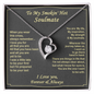 Gift For Your Soulmate - You Are My Inspiration - Love Knot - To My Wife Necklace - Valentines Day Gifts For Wife - Gold Woman Name Jewelry - Personalized Anniversary Gift for Wife - White Gold Pendant - Anniversary Jewelry for Her