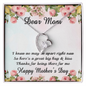 Dear Mom Happy Mother Gifts, Appreciation Mom Jewelry Necklace with Sentimental Message Card Present (To My Loving Mom, Forever Love Necklace), Mom Necklace Gifts for Women Birthday Gifts for Mama From Daughter Son
