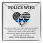 Love Knot Necklace for My Police Wife - To My Police Wife - Keys To My Cuff - Alluring Beauty Necklace - Best police wife Gift - wife Necklace