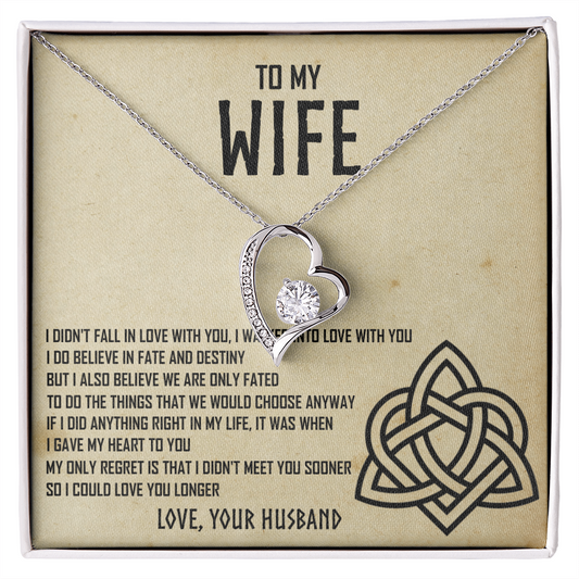 Necklace for Your Wife - an Eternal Love - Love Your Husband - to My Wife Necklace From Husband, to My Soulmate Necklace for Women - Soulmate Necklace for Women - Custom Necklace for Wife