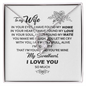 To My Wife - Heart Pendant Necklace - To My Wife Necklace With Message Card - Anniversary Gift For Wife - To My Wife Necklace - Husband Gift For Wife - Engagement Gift - Gift For Women - Birthday Gift