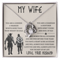 Shieldmaiden Necklace for Your Wife - to My Wife Necklace With Message Card - Anniversary Gift for Wife - Warrior Woman Necklace Gift - Best Gift for Her - a Supportive Woman Gift Nacklace