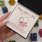Mothers Day Gifts For Mom From Son Daughter Floral Necklace for Mommy, Motivational Card Jewelry Gift for Her, 2026 Christmas Birthday Present